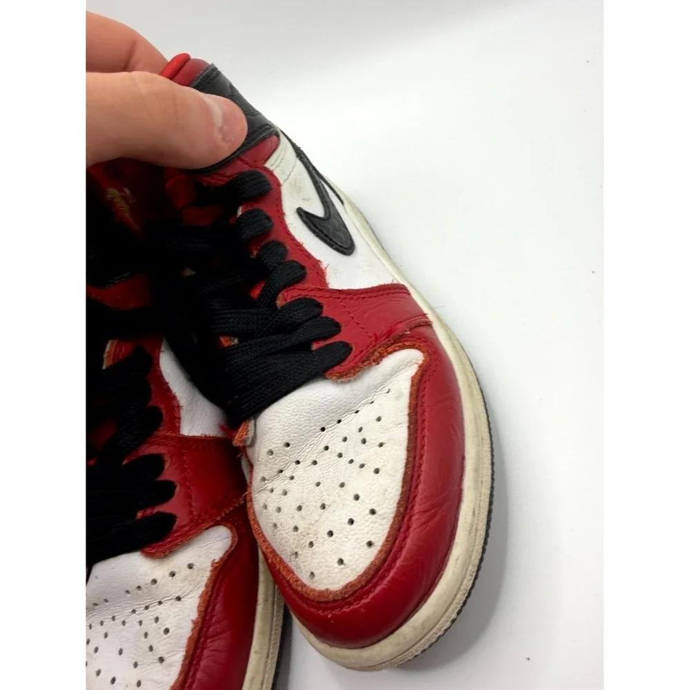 Nike‎ Air Jordan 1 Retro High OG PS CU0449-601 Kids 13 Sneaker Satin Red Shoes